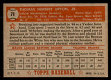 1952 Topps Baseball #071 Tom Upton Senators EX-MT Red 544151