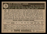 1952 Topps Baseball #078 Ellis Kinder Red Sox EX-MT Black 544155