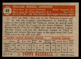 1952 Topps Baseball #083 Billy Johnson Cardinals EX-MT 544159