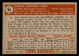 1952 Topps Baseball #094 Sam Mele Senators EX 544169