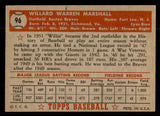 1952 Topps Baseball #096 Willard Marshall Braves EX-MT 544171