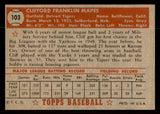 1952 Topps Baseball #103 Cliff Mapes Tigers EX-MT 544178