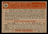 1952 Topps Baseball #108 Jim Konstanty Phillies EX 544183