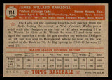 1952 Topps Baseball #114 Willard Ramsdell Cubs EX-MT 544189