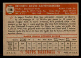 1952 Topps Baseball #118 Ken Raffensberger Reds EX+/EX-MT 544193
