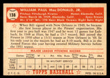 1952 Topps Baseball #138 Bill Macdonald Pirates VG-EX 544213