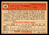 1952 Topps Baseball #140 John Antonelli Braves VG-EX 544215