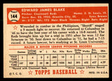 1952 Topps Baseball #144 Ed Blake Reds VG-EX 544219