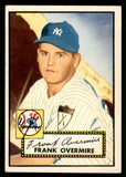 1952 Topps Baseball #155 Frank Overmire Yankees EX+/EX-MT 544230