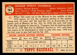 1952 Topps Baseball #162 Del Crandall Braves EX-MT 544236