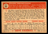 1952 Topps Baseball #165 Eddie Kazak Cardinals EX-MT 544239
