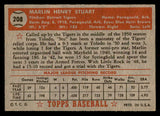 1952 Topps Baseball #208 Marlin Stuart Tigers EX+/EX-MT 544280