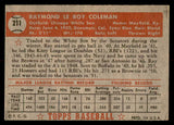 1952 Topps Baseball #211 Ray Coleman White Sox EX-MT 544283