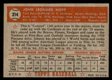 1952 Topps Baseball #214 Johnny Hopp Yankees EX+/EX-MT 544286