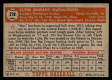1952 Topps Baseball #218 Clyde Mccullough Pirates EX+/EX-MT 544289