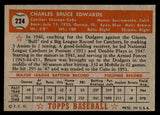 1952 Topps Baseball #224 Bruce Edwards Cubs EX 544295