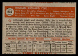 1952 Topps Baseball #232 Billy Cox Dodgers EX 544302