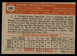 1952 Topps Baseball #242 Tom Poholsky Cardinals VG-EX 544312