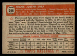 1952 Topps Baseball #248 Frank Shea Yankees EX 544318