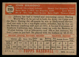 1952 Topps Baseball #253 Johnny Berardino Indians EX-MT 544323