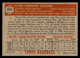 1952 Topps Baseball #255 Clyde Vollmer Red Sox EX-MT 544325