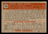 1952 Topps Baseball #258 Steve Gromek Indians EX-MT 544328