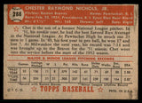 1952 Topps Baseball #288 Chet Nichols Braves EX-MT 544353