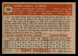 1952 Topps Baseball #290 Joe Astroth A's EX-MT 544355