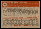 1952 Topps Baseball #300 Barney McCosky Indians VG-EX 544365