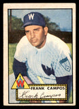 1952 Topps Baseball #307 Frank Campos Senators VG-EX 544372