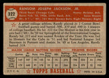 1952 Topps Baseball #322 Randy Jackson Cubs VG 544378