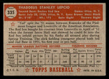 1952 Topps Baseball #335 Ted Lepcio Red Sox VG-EX 544380