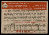 1952 Topps Baseball #339 Russ Meyer Phillies EX 544383