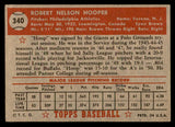 1952 Topps Baseball #340 Bob Hooper A's VG-EX 544384