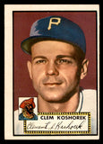 1952 Topps Baseball #380 Clem Koshorek Pirates EX 544395