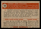 1952 Topps Baseball #380 Clem Koshorek Pirates EX 544395