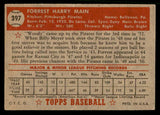 1952 Topps Baseball #397 Forrest Main Pirates VG-EX 544399