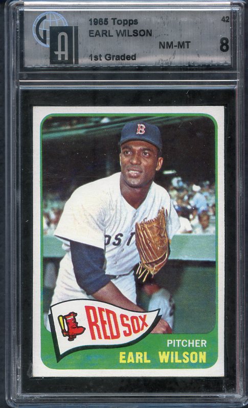 1965 Topps Baseball #042 Earl Wilson Red Sox GAI 8 NM/MT 403774