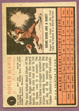 1962 Topps Baseball #001 Roger Maris Yankees VG-EX 413834