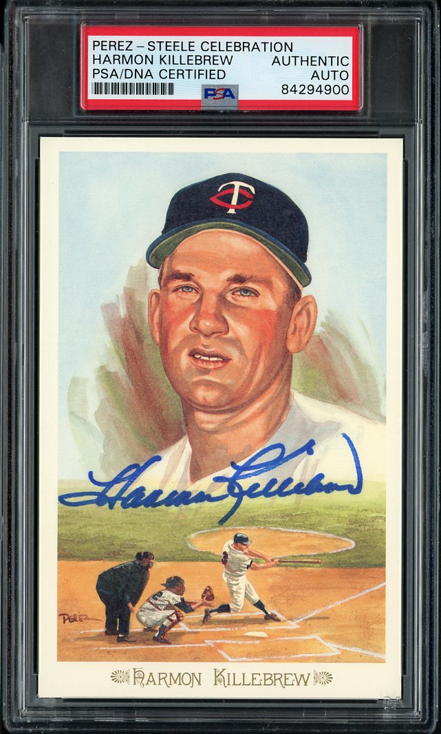 Perez Steele Celebration Harmon Killebrew Signed PSA/DNA 415157