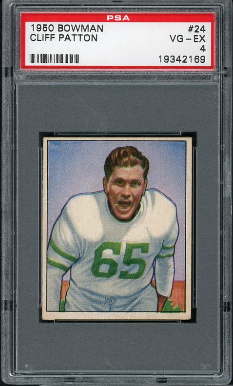 1950 Bowman Football #024 Cliff Patton Eagles PSA 4 VG-EX 418153