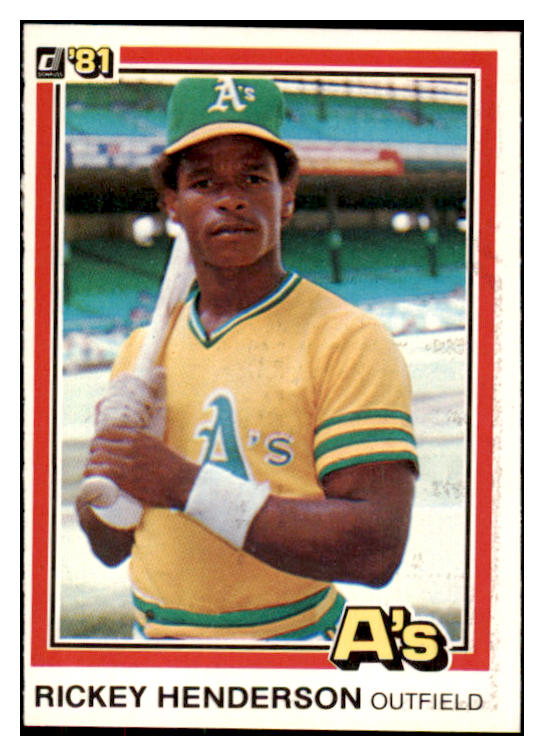 1981 Donruss #119 Rickey Henderson A's NR-MT 419731