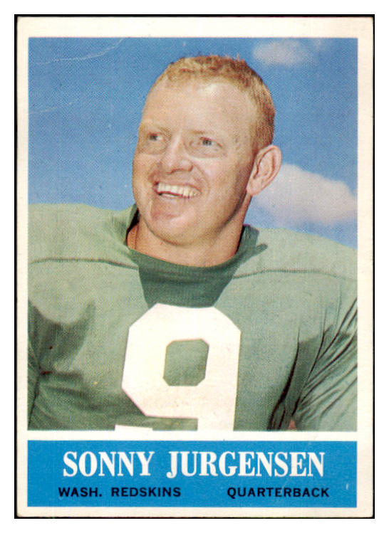 1964 Philadelphia Football #186 Sonny Jurgensen Washington VG 423462