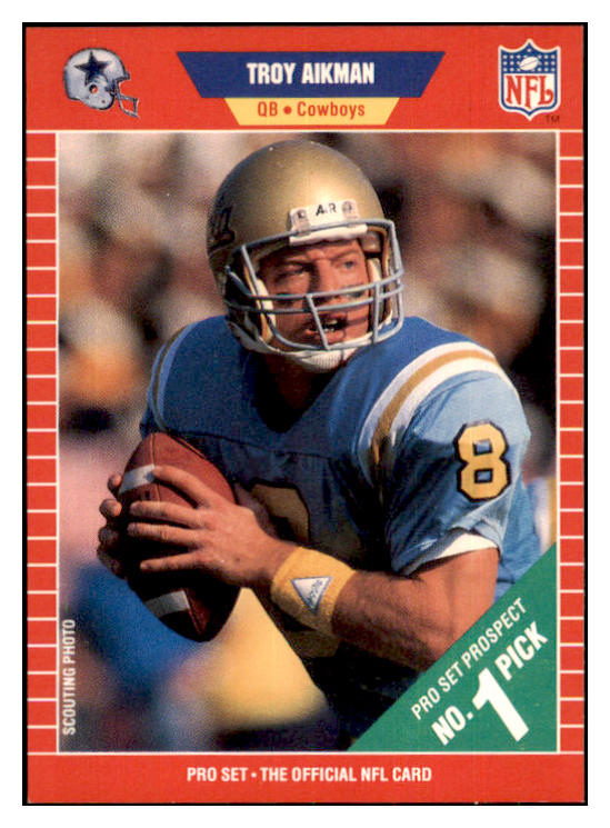 1989 Pro Set #490 Troy Aikman Cowboys NR-MT 426117