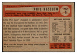 1954 Bowman Baseball #001 Phil Rizzuto Yankees GD-VG trimmed 430134