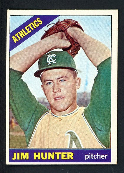 1966 Topps Baseball #036 Catfish Hunter A's EX 430553