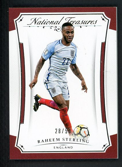 2018 National Treasures #099 Raheem Sterling England 28/50