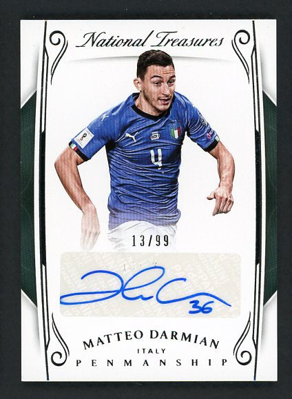 2018 National Treasures Penmanship #P-MDA Matteo Darmian Italy 13/99