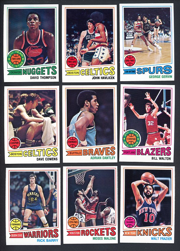 1977 Topps Near Set (-3) NR-MT Havlicek Thompson Malone Barry 431065