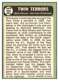 1967 Topps Baseball #334 Harmon Killebrew Bob Allison GD-VG 434435